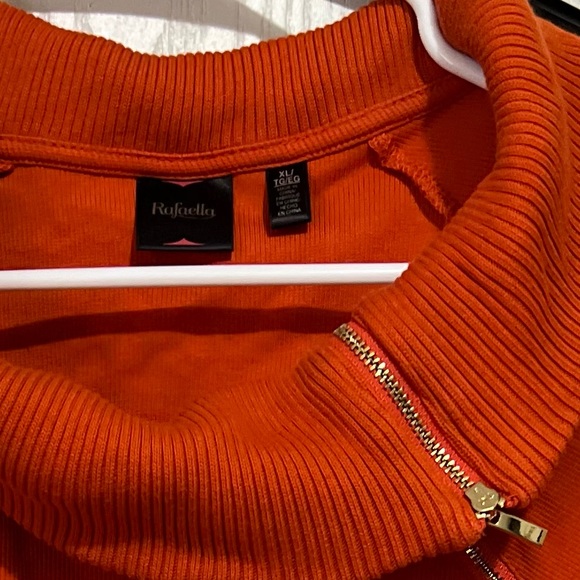 Rafaella XXL sweater with zipper orange - Picture 2 of 2